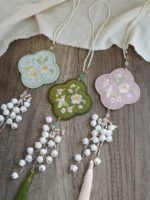 Enchanting Hanfu Waist Accessories Floral Embroidered Tassel Pendants - Image 3
