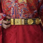 Ming Style Hanfu Leather Belt – Wide 5cm Adjustable Waist Belt for Performance & Photography
