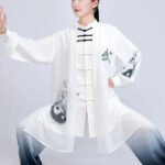 Ink Style Gradient Tai Chi Uniform Set – Unisex Pearl Cotton Martial Arts Outfit