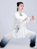 Ink Style Gradient Tai Chi Uniform Set – Unisex Pearl Cotton Martial Arts Outfit - Image 4