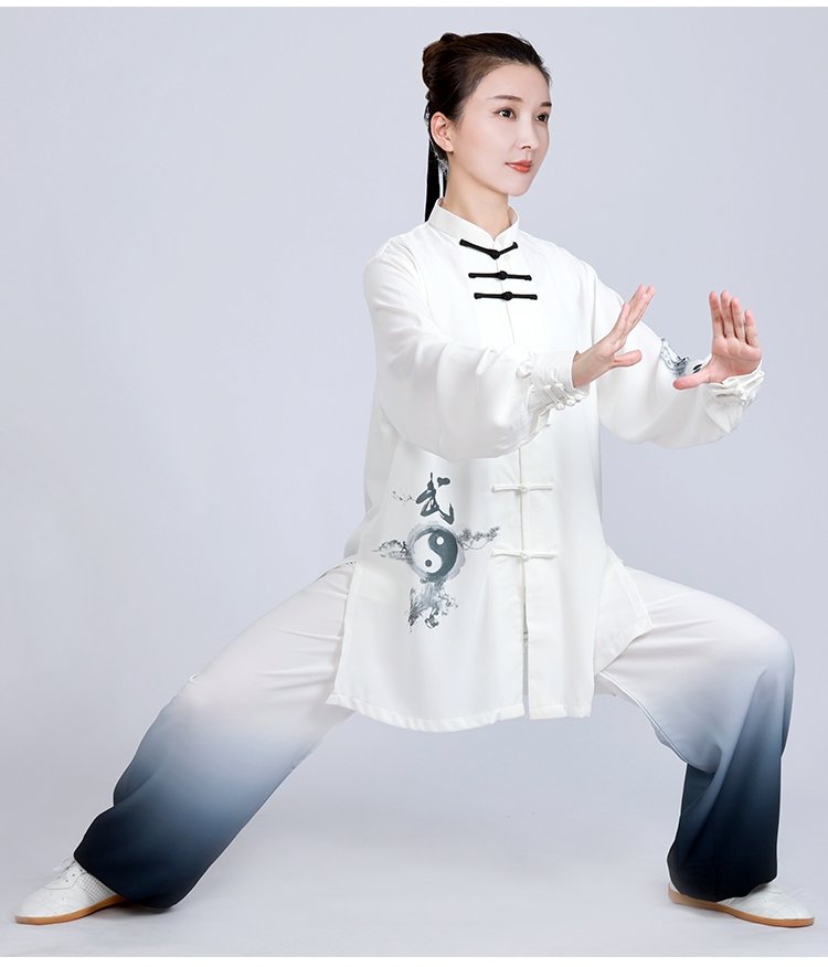 Tai Chi motion in gradient robe