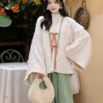 Jin Dynasty Hanfu Winter Set Cozy Jacket and Corduroy Skirt