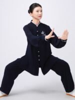 Refined Tai Chi Suit – Elastic Cotton Training Outfit for Women - Image 4
