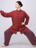 Traditional Tai Chi Clothing – Cotton Linen Training Top for Women - Image 3