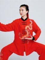 Embroidered Tai Chi Uniform – Dragon Kung Fu Training Suit - Image 5
