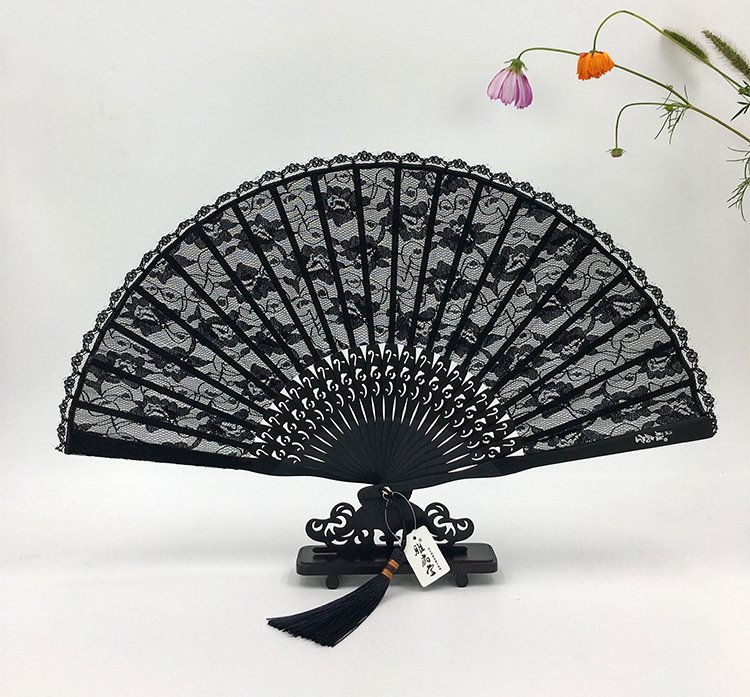 Double Layered Lace Small Folding Fan