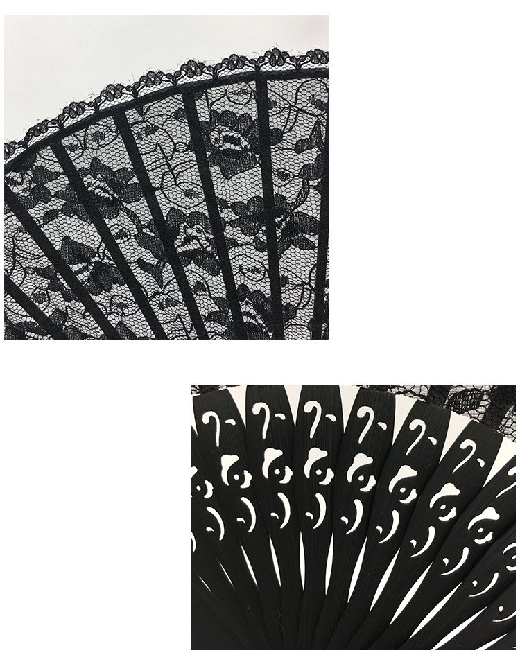 Double Layered Lace Small Folding Fan