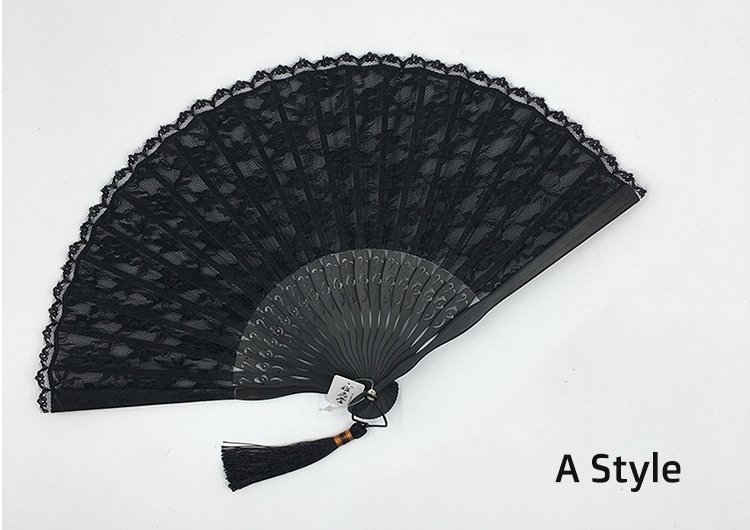 Double Layered Lace Small Folding Fan