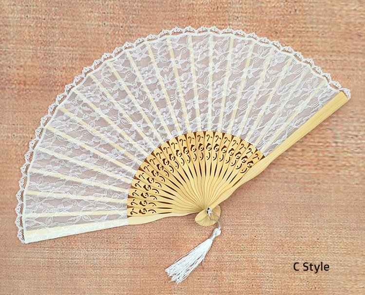 Double Layered Lace Small Folding Fan