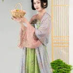 Chinese Traditiona Clothing Late Tang Dynasty Hanfu Dress Female