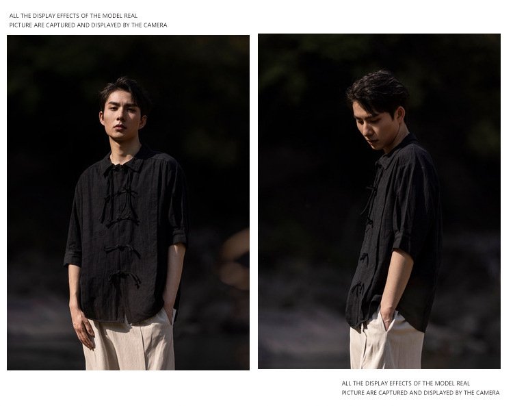 Stylish Linen Shirt with Button Closure