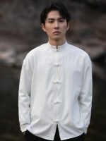 Exquisite Chinese Style Long-Sleeved Shirt for Modern Men - Image 2