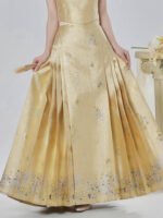 Ming Dynasty Brocade Mamian Skirt Two-Piece Hanfu Set - Image 6