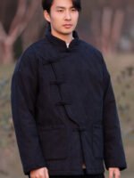 Men’s Chinese Padded Jacket – Winter Mandarin Collar Chinese Style Coat - Image 6