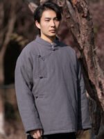 Men’s Chinese Style Jacket – Modern Oriental Mandarin Collar Outerwear - Image 6