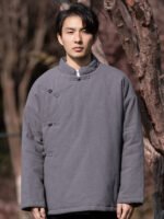 Men’s Chinese Style Jacket – Modern Oriental Mandarin Collar Outerwear - Image 5