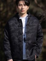 Red Chinese Tang Jacket for Men – Warm Winter Loose Fit Daily Wear - Image 3