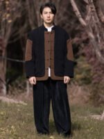 Cotton Padded Chinese Tang Jacket for Men – Autumn Winter Casual Style - Image 2