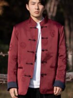 Fleece-Lined Chinese Tang Jacket for Men – Warm Winter Traditional Style