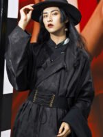 Men Hanfu Dress Black Tang Round Necked Robe - Image 3