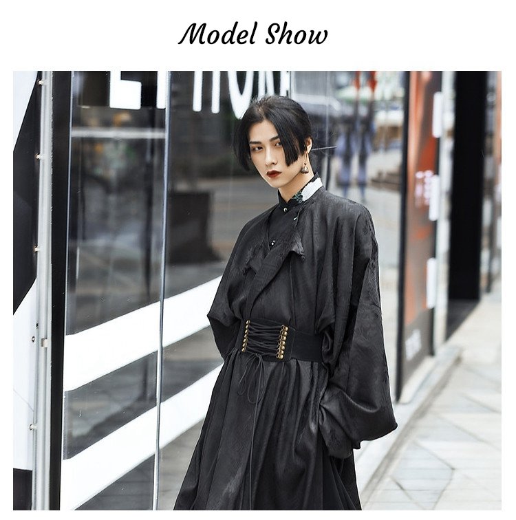 Men Hanfu Dress Black
