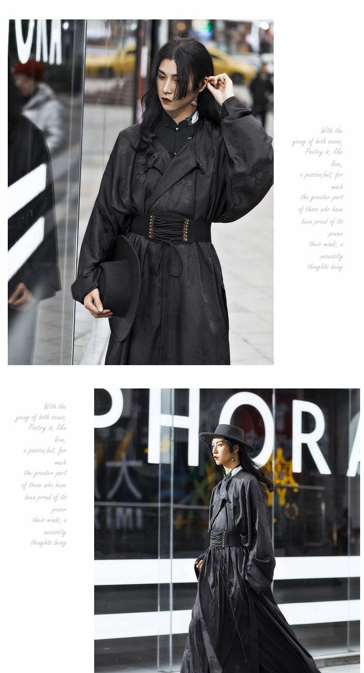 Men Hanfu Dress Black
