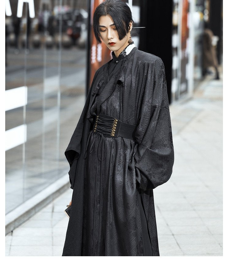 Men Hanfu Dress Black