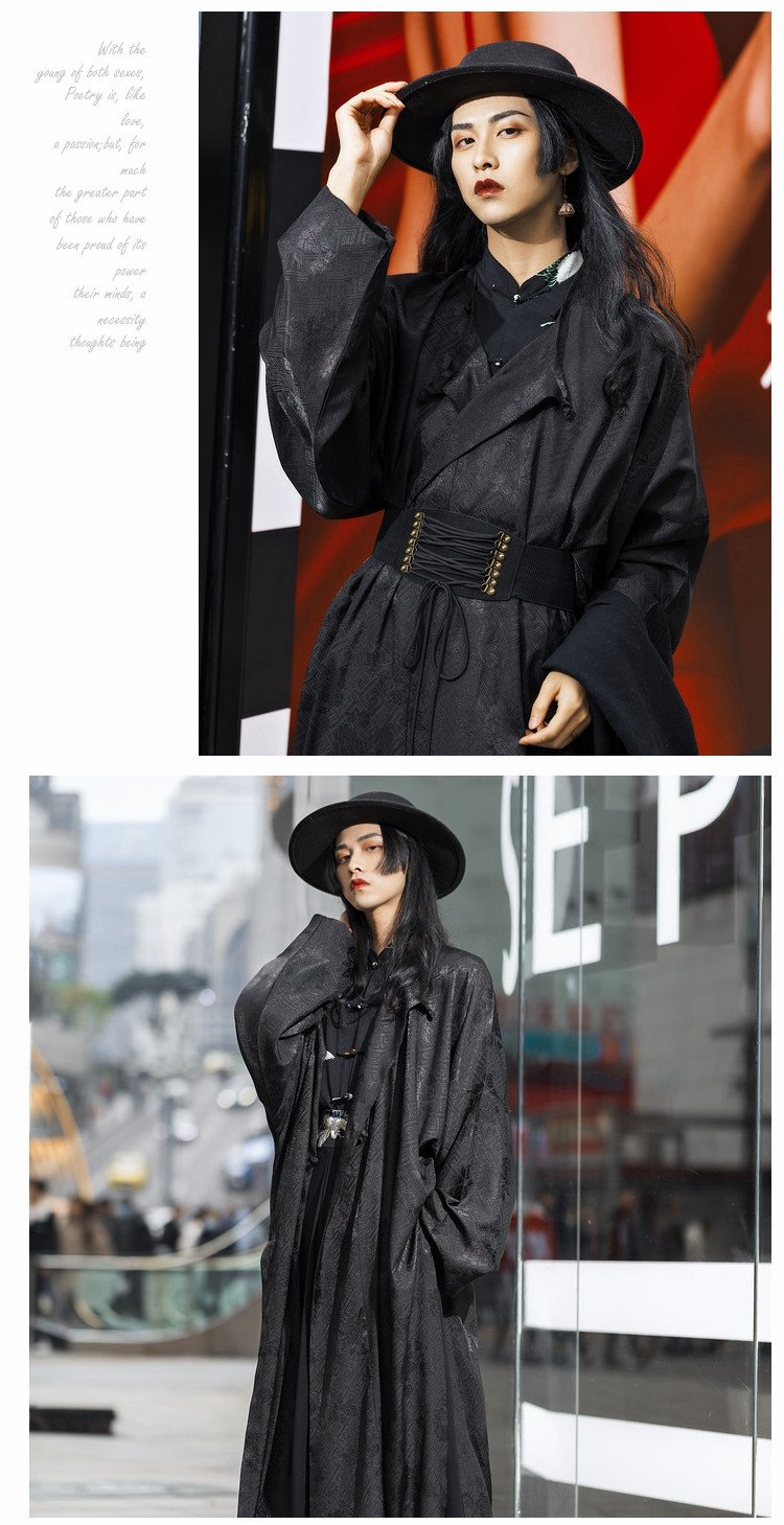 Men Hanfu Dress Black