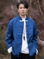 Jacquard Chinese Tang Jacket for Men – Textured Casual Daily Wear