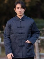 Padded Chinese Tang Jacket for Men – Thick Winter Loose Fit Outerwear - Image 4