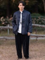 Padded Chinese Tang Jacket for Men – Thick Winter Loose Fit Outerwear - Image 5