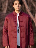 Padded Chinese Tang Jacket for Men – Thick Winter Loose Fit Outerwear - Image 2