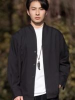Men’s Daily Tang Suit Jacket – Mandarin Collar Frog Button Chinese Jacket - Image 2