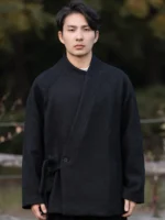 Men’s Wool Jacket – Modern Oriental Stand Collar New Chinese Style