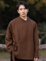 Men’s Wool Jacket – Modern Oriental Stand Collar New Chinese Style - Image 5