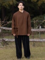 Men’s Wool Jacket – Modern Oriental Stand Collar New Chinese Style - Image 4