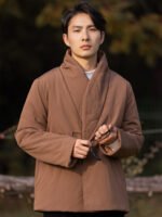 Men’s Chinese Wrap Winter Jacket Thick Padded Coat - Image 4