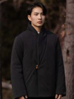 Men’s Chinese Wrap Winter Jacket Thick Padded Coat