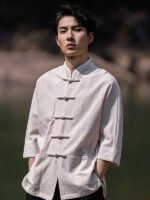 Exquisite Men’s Short Sleeve Linen Shirt - Image 2