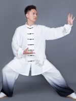 Women’s Tai Chi Uniform Pearl Elastic Cotton Suit for Men and Women - Image 4