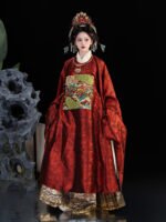 Ming Dynasty Hanfu Set – Embroidered Yuanlingpao & Horse Face Skirt - Image 2