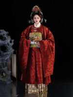 Ming Dynasty Hanfu Set – Embroidered Yuanlingpao & Horse Face Skirt