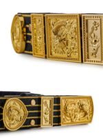 Ming Style Hanfu Leather Belt – Wide 5cm Adjustable Waist Belt for Performance & Photography - Image 7