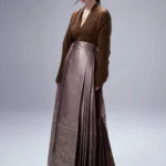 Ming Style Brocade Mamian Skirt Hanfu Set for Women