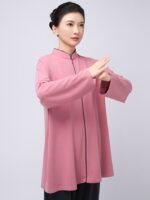 Modern Tai Chi Training Clothes – Elastic Cotton Casual Outfit for Women - Image 2
