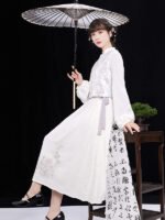 Modern Chinese Dress Fashion Hanfu White Female