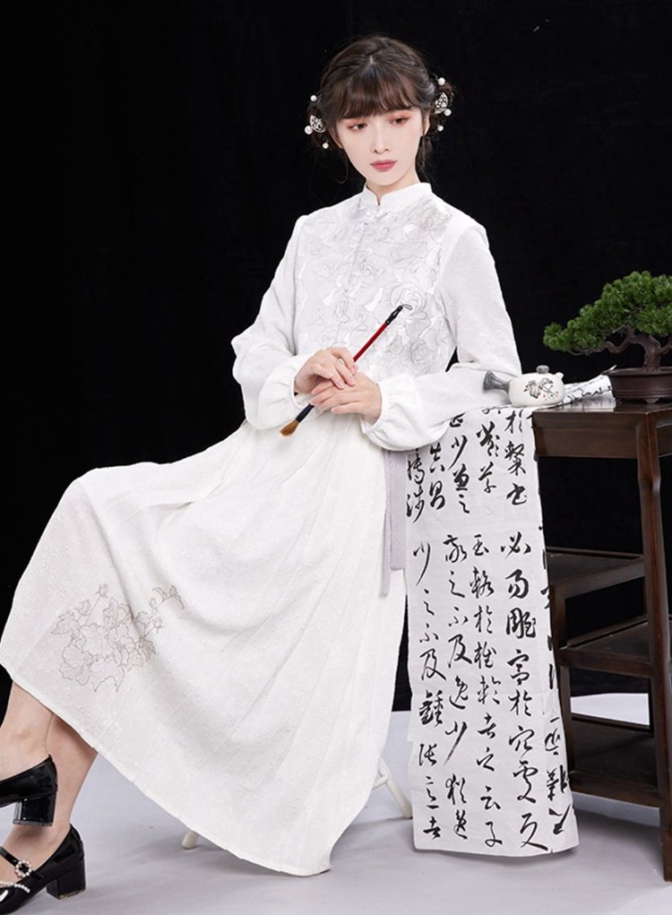 Modern Chinese Dress White Hanfu