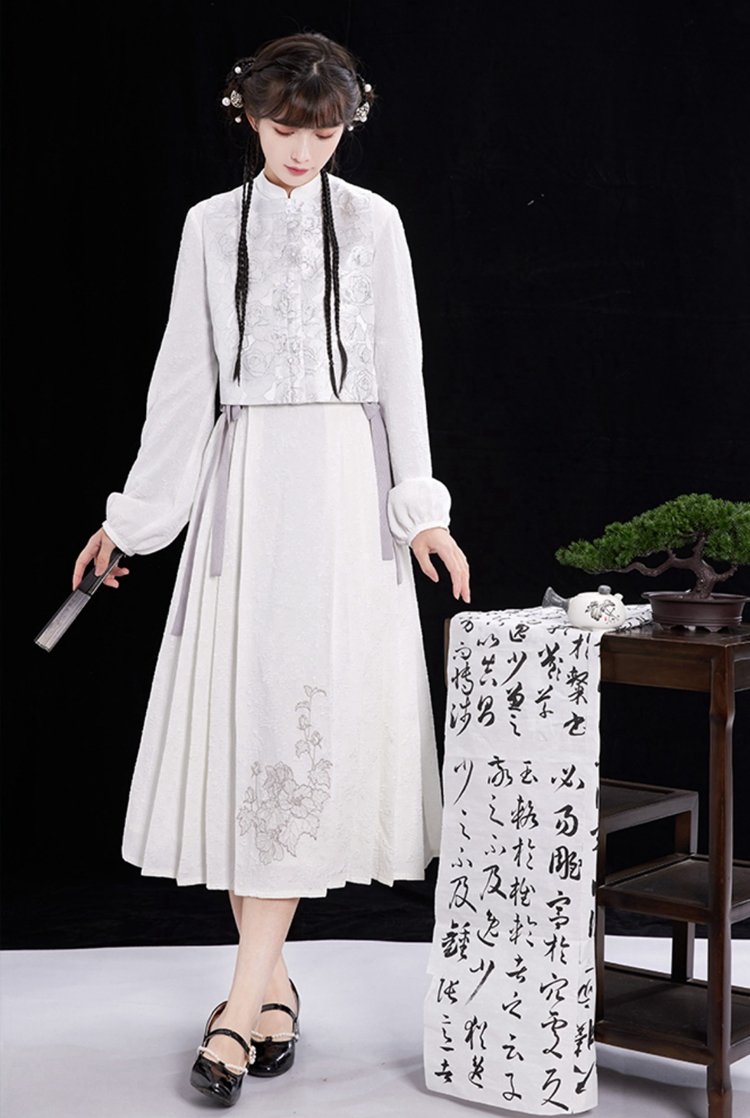 Modern Chinese Dress White Hanfu