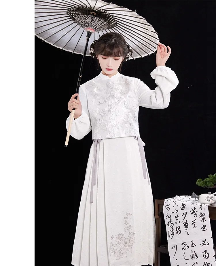 Modern Chinese Dress White Hanfu