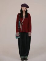 Crimson Weave Hanfu Inspired Daily Top – Soft Standalone Wear for Women - Image 2